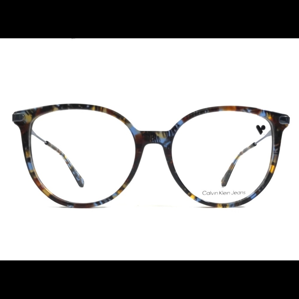 Calvin Klein Jeans Multicolored Tortoise Pattern Eye Glasses, Unisex